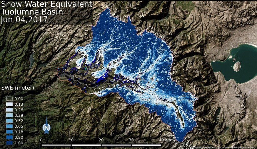 basin-wide snow water equivalent